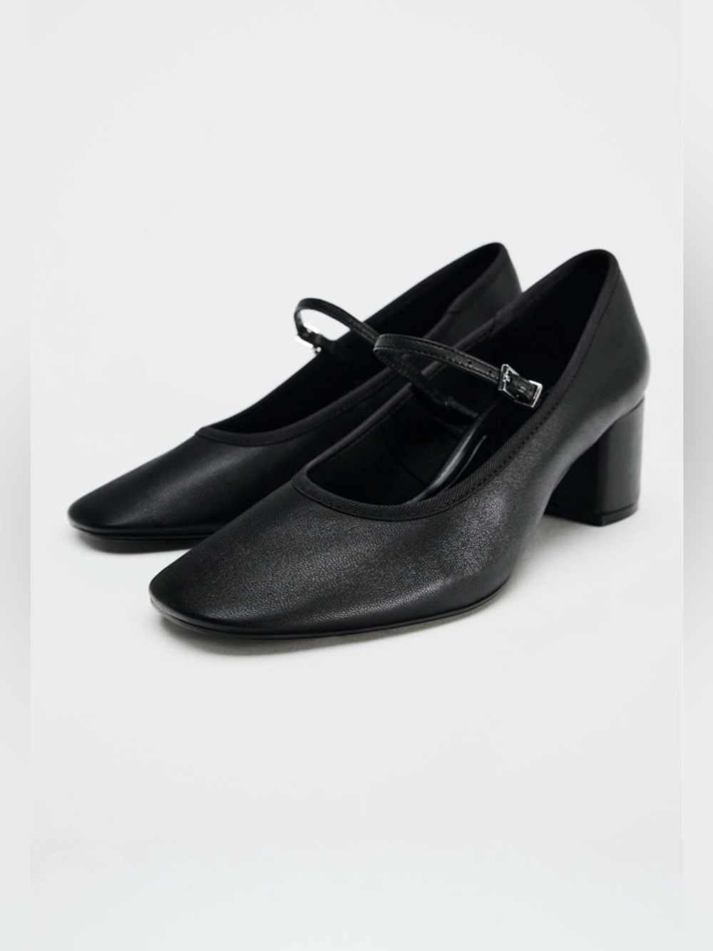 Zara Heeled Strappy Pumps Leather 38